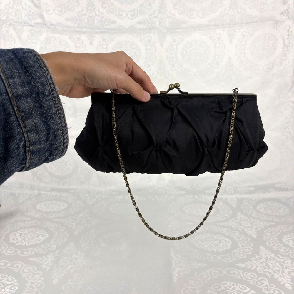 Vintage Bag Clutch Chain Quilted Classy Cocktail Event Wedding Guest Party - Picture 2 of 8